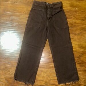 Just Black Women's Dark Brown Flare Jeans